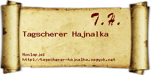 Tagscherer Hajnalka névjegykártya