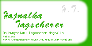 hajnalka tagscherer business card